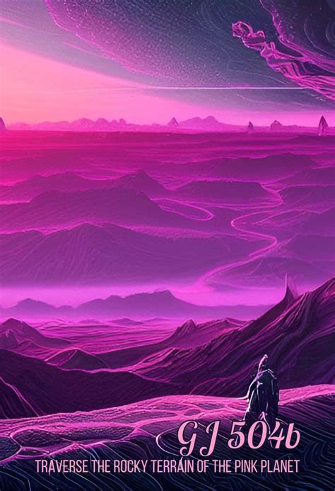 Gj 504b Traverse The Rocky Terrain Of The Pink Planet Poster By