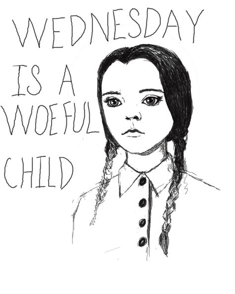 Addams Wednesday Coloring Family Pages Tattoo Halloween Wandinha