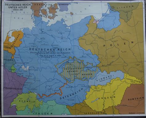 Europe with parted germany, map ^. 1933 Deutschland Karte - Paul Klee Und Die Entartete Kunst ...