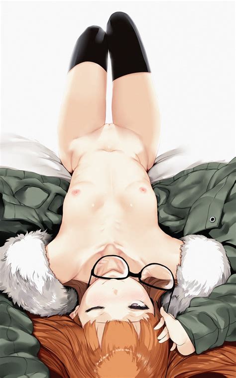 Rule 34 Areolae Brown Hair Collarbone Flat Chest Glasses Grey Eyes Jacket Laying Down Medium