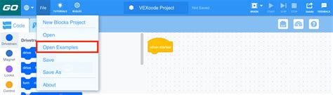 Opening And Saving Vexcode Go Projects On An Ipad