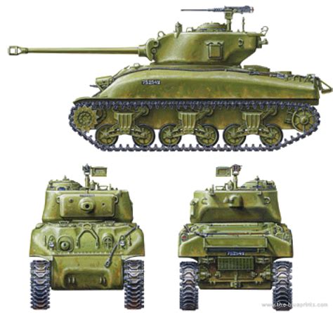 Idf M1 Super Sherman Tank Drawings Dimensions Figures Download