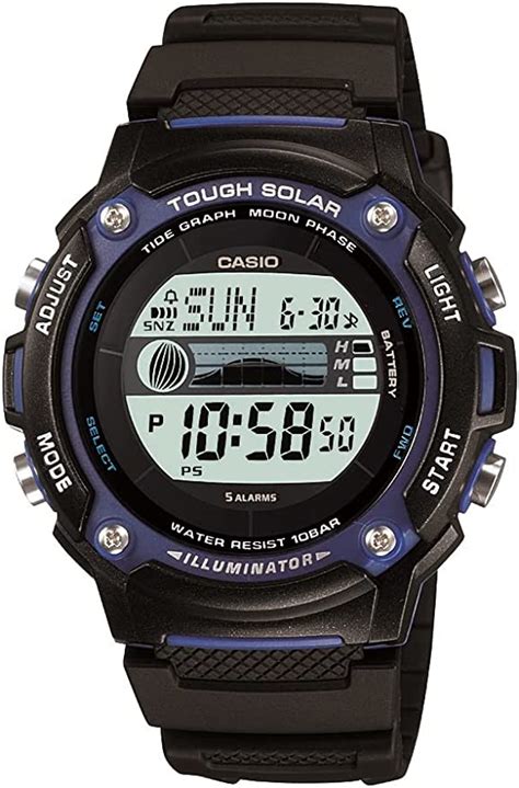 Casio Mens Ws210h 1avcf Tough Solar Powered Tide And Moon Digital