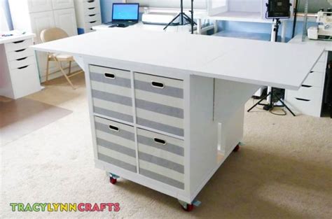 When open it can sit four people and is great for saving. Drop Leaf Craft Table - Craft Room - Tracy Lynn Crafts ...