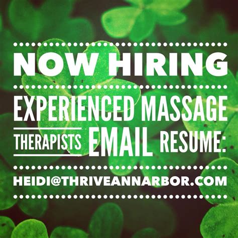 Massage Therapist Jobs In Ann Arbor Thrive Massage And Bodywork