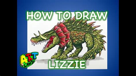 How To Draw Lizzie From Rampage Youtube