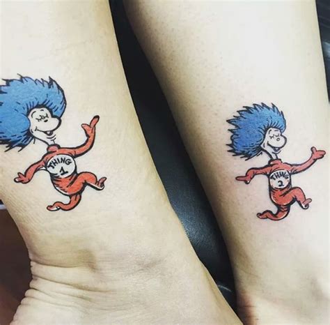 Cool Sisters Tattoo Thing 1 And Thing 2 Brother Tattoos Sibling