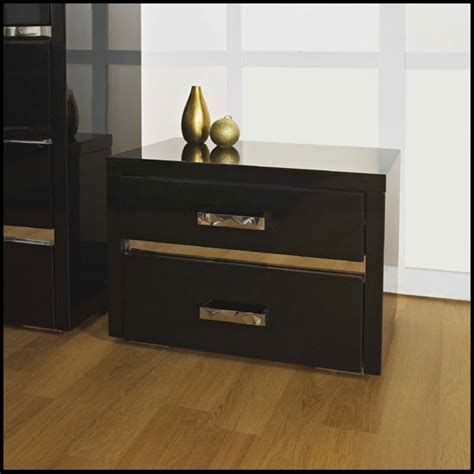 Better still, almost all of our selection of bedside tables and cabinets are part of a larger bedroom furniture set. Melissa Black High gloss 2 Drawer Bedside Cabinet - Buy ...