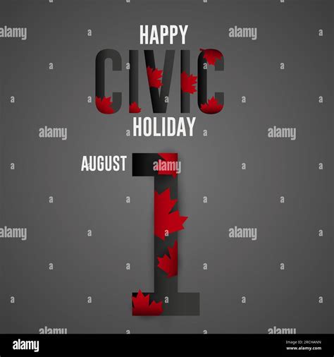 Happy Civic Holiday 1st August Canada Festival Concept Web Banner And