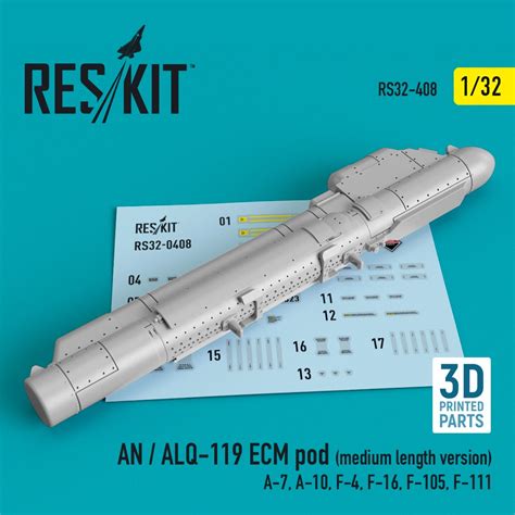 An Alq 119 Ecm Pod Medium Length Version A 7 A 10 F 4 F 16 F
