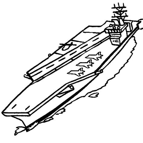 Gambar Nimitz Aircraft Carrier Navy Ship Coloring Pag