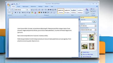How To Add A Clip Art Image To A Microsoft Word Document