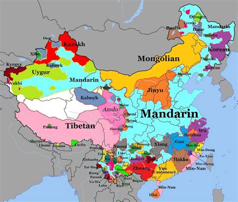 Ethnic Map Of China