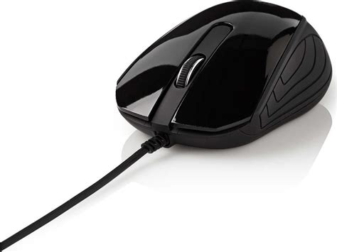 Nedis Wired Desktop Mouse Black Skroutzgr