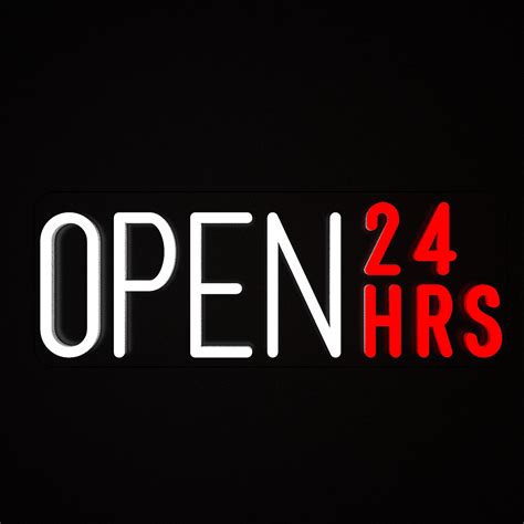 Open 24 Hours Neon Sign Hineon Custom Neon Sign