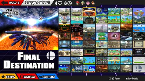 New Super Smash Bros Stage Select Screen By Livingdeadsuperstar On