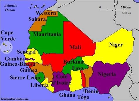 Geographical Map Of West African Countries Download Scientific Diagram