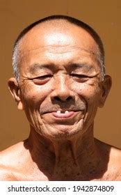 Portrait Healthy Indonesian Old Man Sunbathing Stock Photo Shutterstock