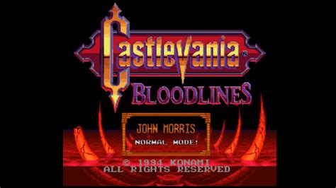 Castlevania Bloodlines Genesis John Morris Normal Mode Youtube