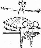 Coloring Ballerina Ballet Drawing Teacher Dance Student Renaissance Practice Luna Getdrawings sketch template