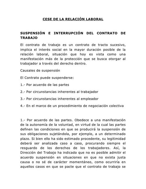 Ejemplo Carta De Termino De Relacion Laboral Modelo De Informe