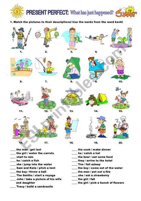 What Has Just Happened Present Perfect Esl Worksheet By Simona Slo