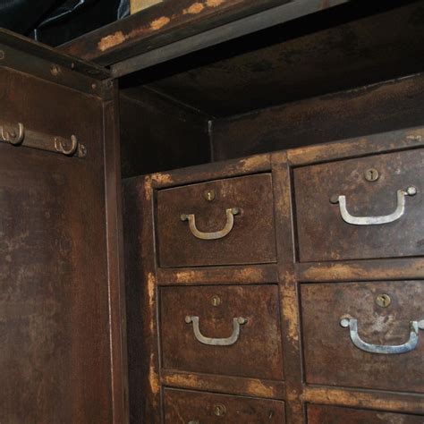 Opens in a new tabsale. Vintage French Industrial Patinated Steel Cabinet For Sale ...