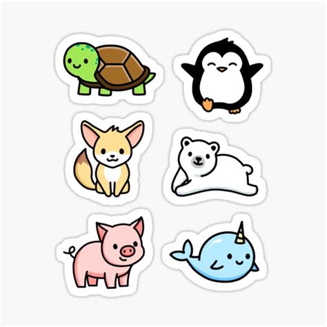 Animal Stickers En 2021 Pegatinas Bonitas Garabatos Lindos Animales