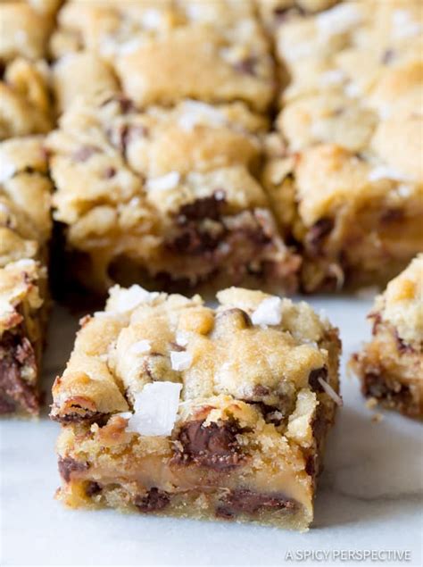 Salted Caramel Chocolate Chip Cookie Bars Video A Spicy Perspective