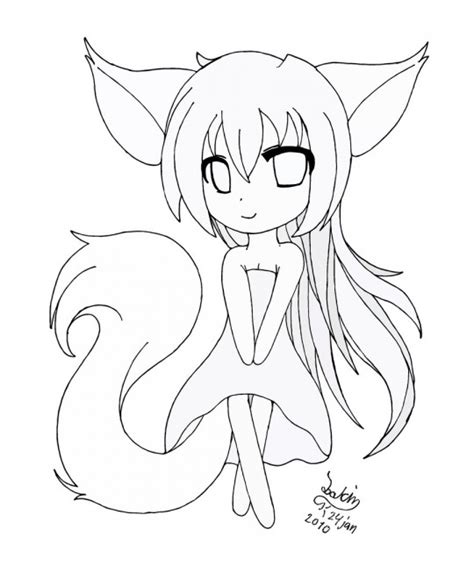 Anime Wolf Girl Coloring Pages At Free Printable Colorings Pages To Print And