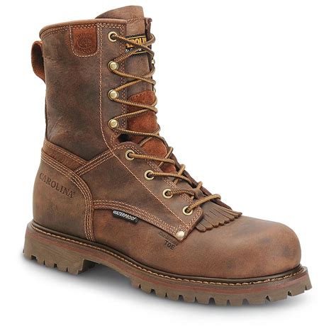 Men's Carolina® Waterproof AG7 Work Boots, Cigar - 184081, Work Boots ...