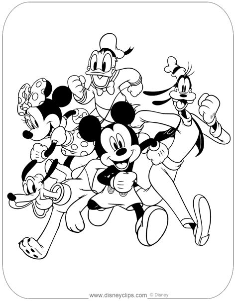 Printable Mickey And Friends Coloring Pages