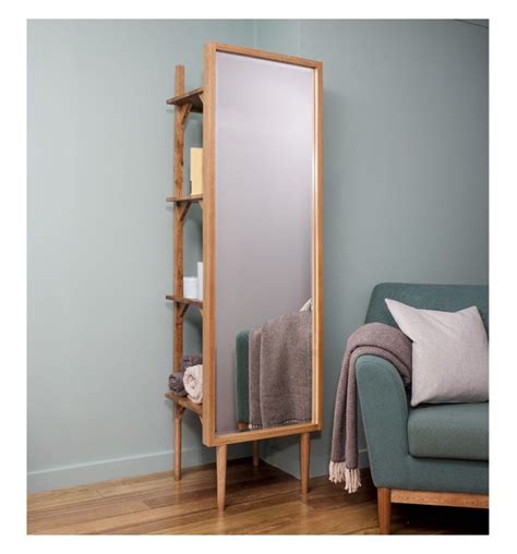 Floor Mirror With Storage Hakan Wall Mirror With Shelf Wall Shelves