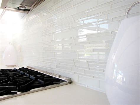White Glass Tile Backsplash Kitchen Midcentury With Backsplash Glass Backsplash… Glass