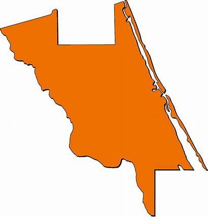 County Clipart Volusia Florida Maps Clip Outline