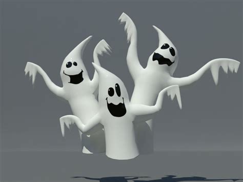 Ghost Halloween 3d Model Cartoony 3d Models World