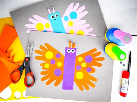 Handprint Butterfly Easy Craft Idea Kids Activity Zone