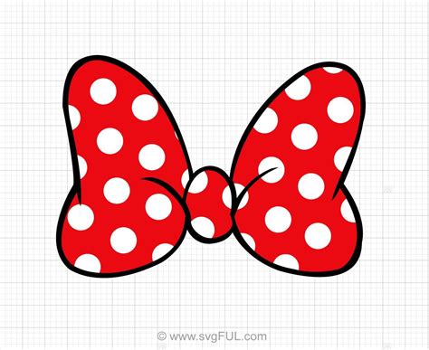 Minnie Mouse Polka Dot Bow Svg Clipart In Minnie Mouse Template Minnie Mouse Printables