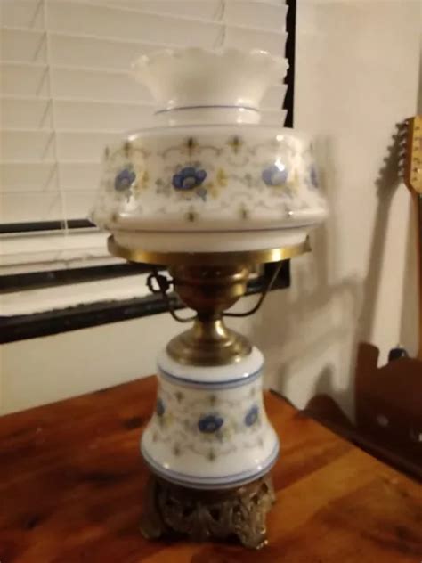 Vintage Quoizel Hurricane Way Lamp Blue Abigail Adams