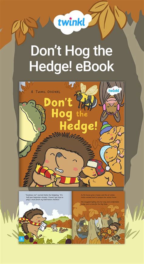 Dont Hog The Hedge Ebook Autumn Activities For Kids Forest School