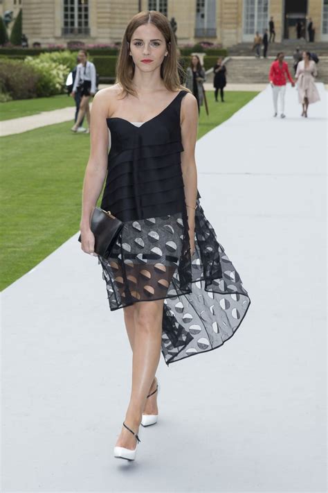 Emma Watson At Christian Dior Fashion Show In Paris