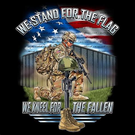 Free Decal We Stand For The Flag We Kneel For The Fallen Flag