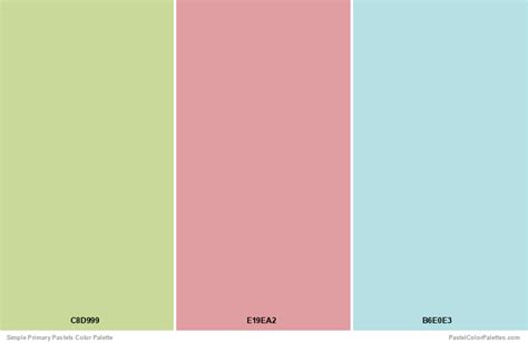 simple primary pastels pastel color palettes