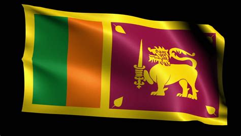 The Flag Of Sri Lanka Includes A Gold Lion Holding A
