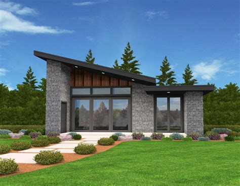 Exclusive Tiny Modern House Plan With Alternate Exteriors 85137ms