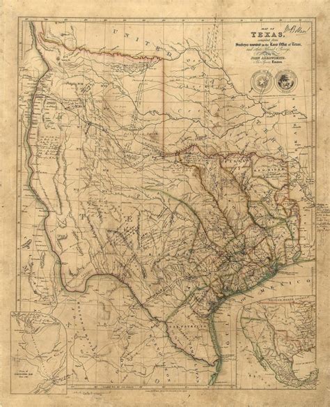 Hoffman And Walkers Pictorial Historical Map Of Texas Antique Maps Antique Texas Map