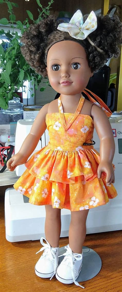 Doll Dress And Headband For 18 Inch Dolls Such As American Girl Etsy