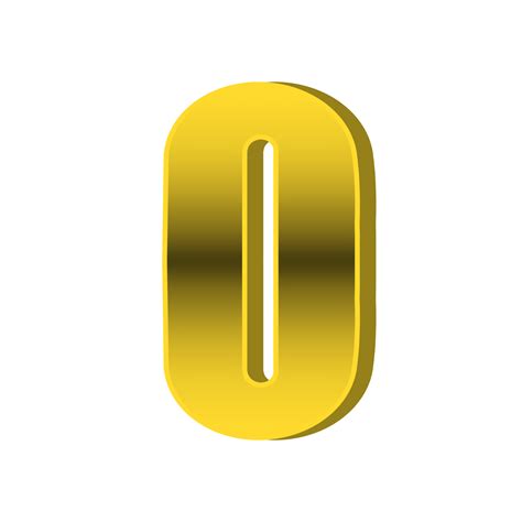 Gold Number 0 With Transparent Background 31426543 Png