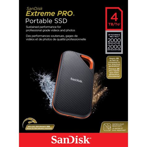 Sandisk Extreme Pro V2 Portable Ssd 4tb Sdssde81 4t00 G25 Shopee