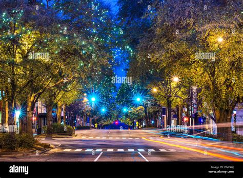Downtown Athens, Georgia, USA night scene Stock Photo: 64889010 - Alamy